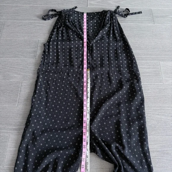 Hatch Twilight Maternity Jumpsuit Size 0 XS Black and White Print Boho Summer